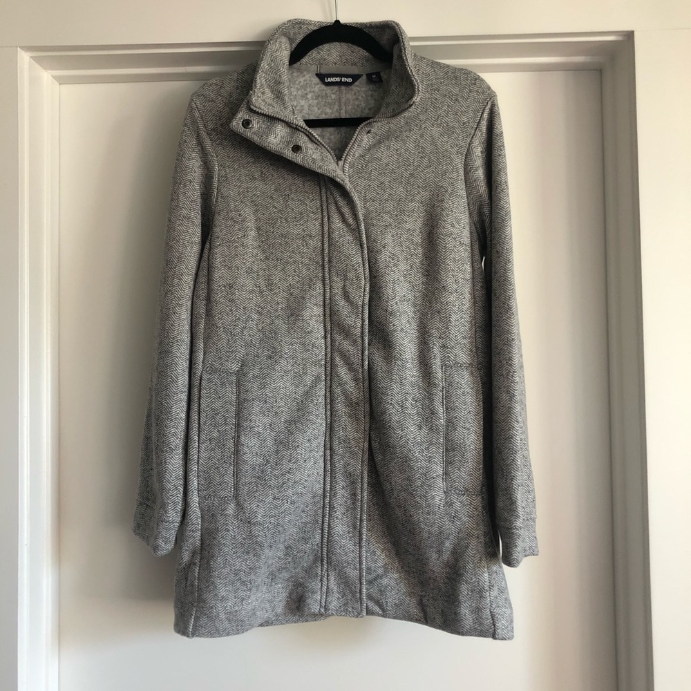 NWOT Lands End Sweater Fleece Coat